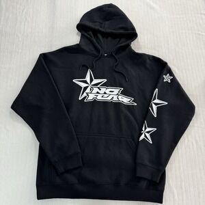 No Fear Star Graphic Black Pull Over Hoodie Men M NEVER WORN Y2K Style Retro